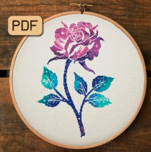 8 Beautiful Cross Stitch Patterns Of Roses - Stitching Jules